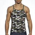 MetroMaleWear (M2W) Men's Modern Tank Top Camo Green 3126-61
