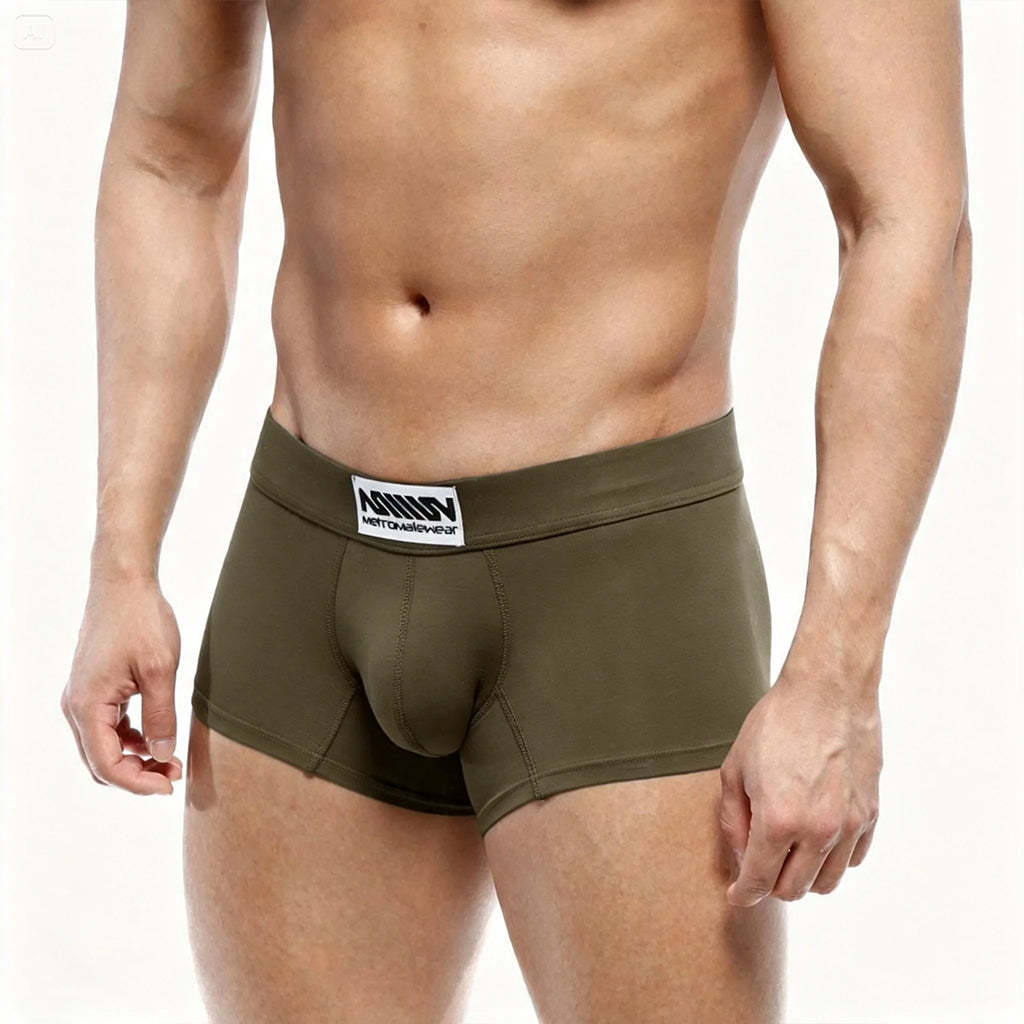 MetroMaleWear (M2W) Men's Deseo Boxer Dark Green 3323-26