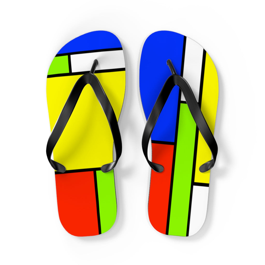 Maris Equi Men's ModRian Mondrian Inspired Flip-Flops