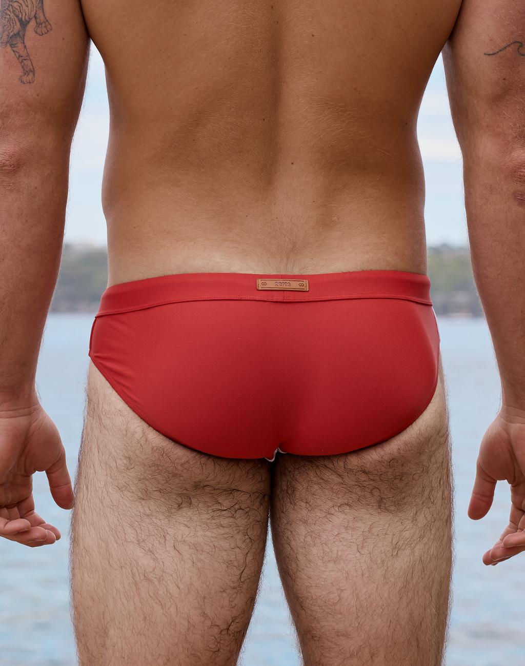 2EROS V10 Colour-Blocked Swim Brief - Calypso White/Terracotta