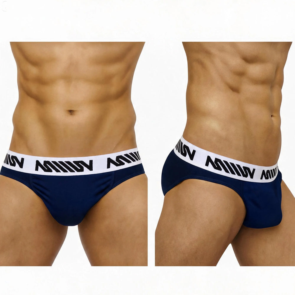 MetroMaleWear (M2W) Men's Bosillo Brief Navy 3506-28