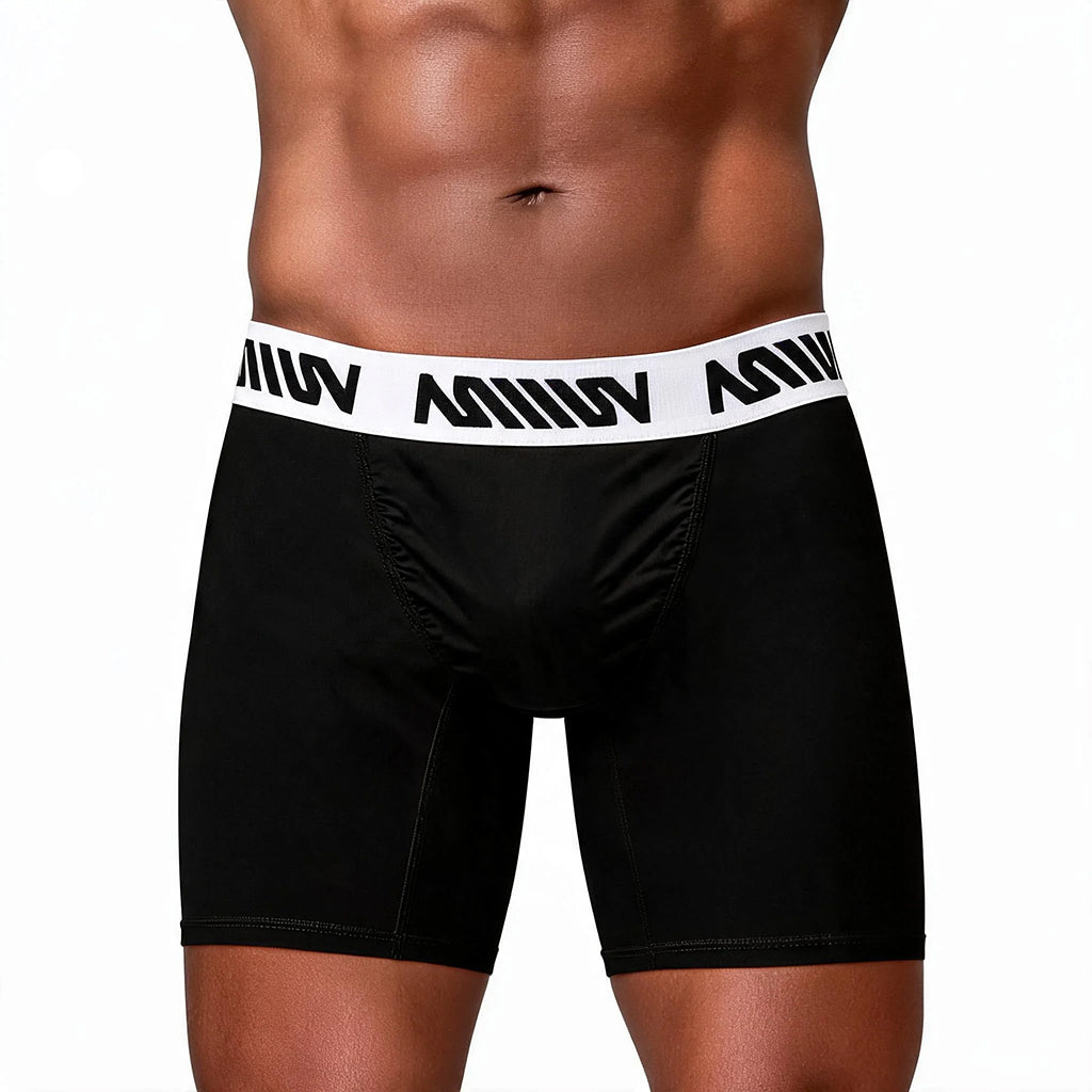 MetroMaleWear (M2W) Men's Gavio Boxer Brief Black 3515-51
