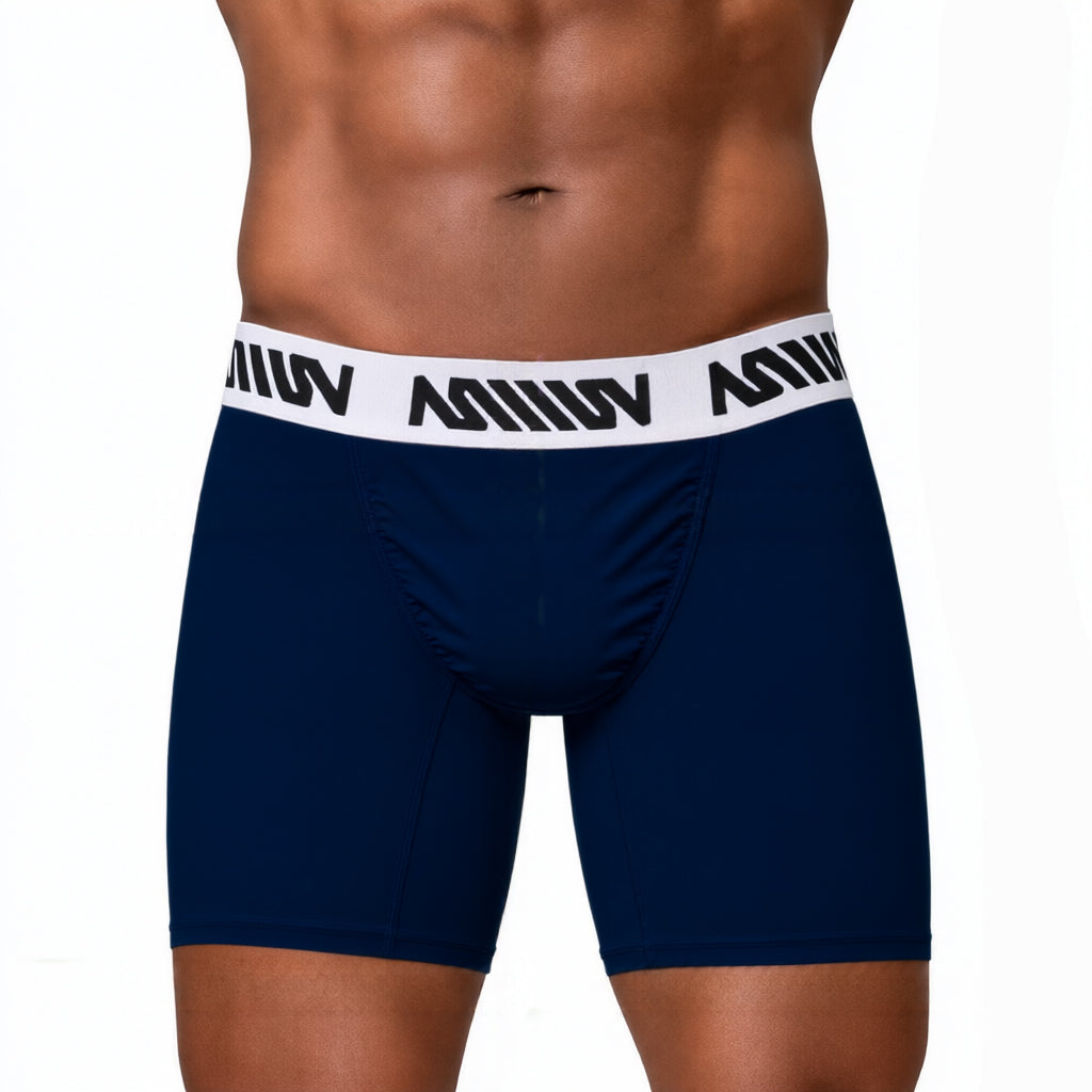 MetroMaleWear (M2W) Men's Gavio Boxer Brief Dark Blue 3515-53