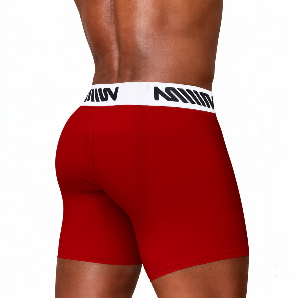 MetroMaleWear (M2W) Men's Gavio Boxer Brief Red 3515-54