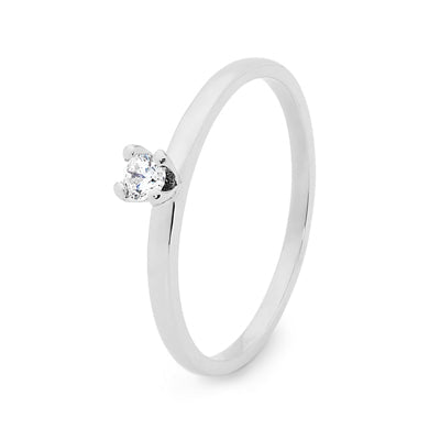 Stackable Ring, Cubic Zirconia, Sterling Silver