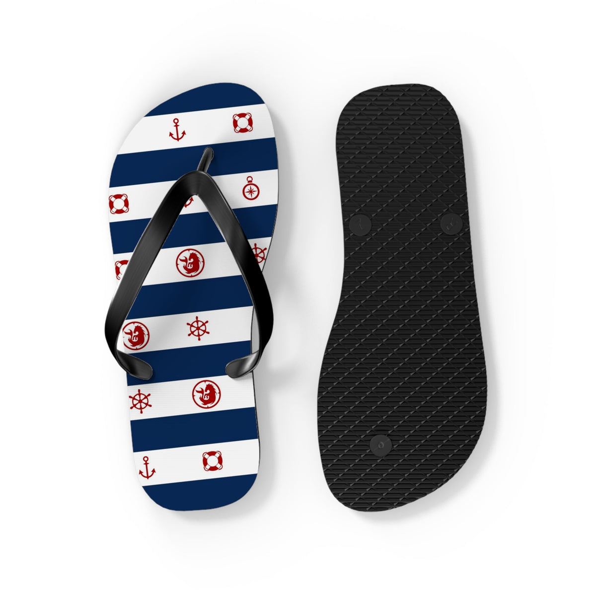 Maris Equi Men's Nautical Print Flip-Flops