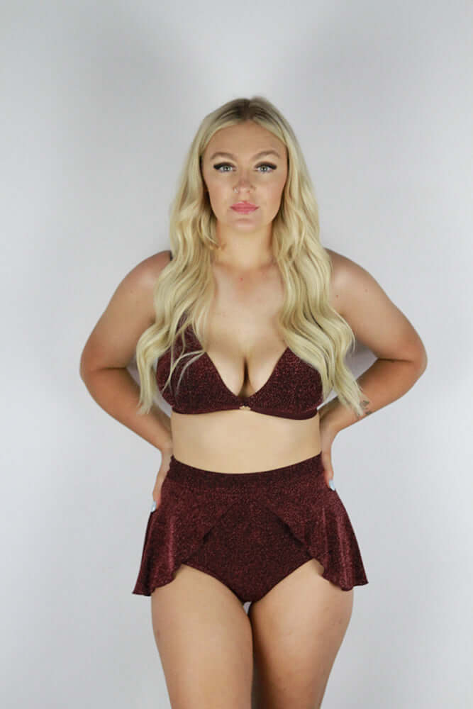 Glitteratti High Waist Skort Pink