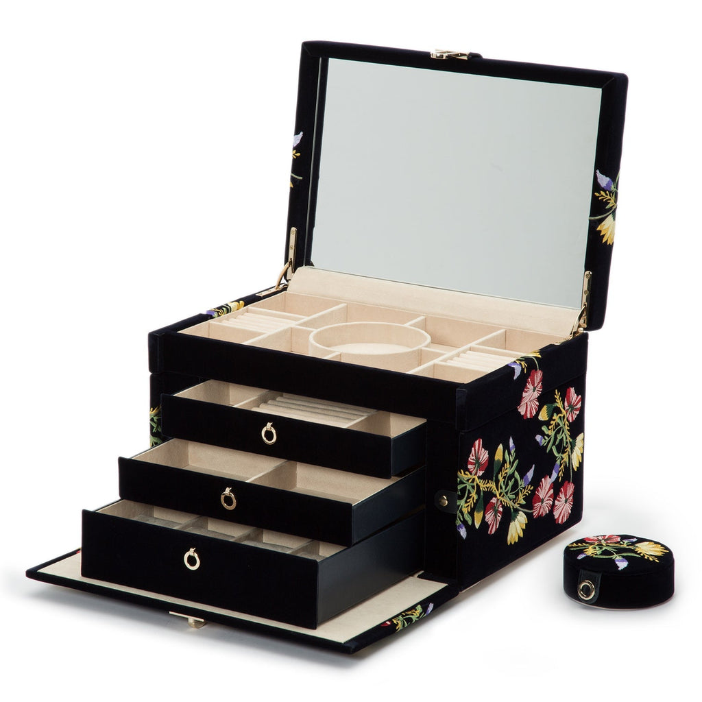 Wolf Zoe Large Jewellery Box Indigo