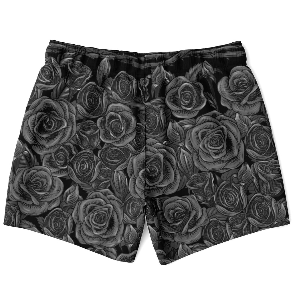 Maris Equi Black Rose Goth Emo Men's Swim Shorts