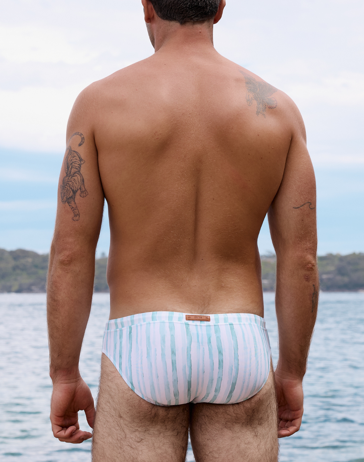 2EROS V30 Printed Swim Brief - Oceanus Blue