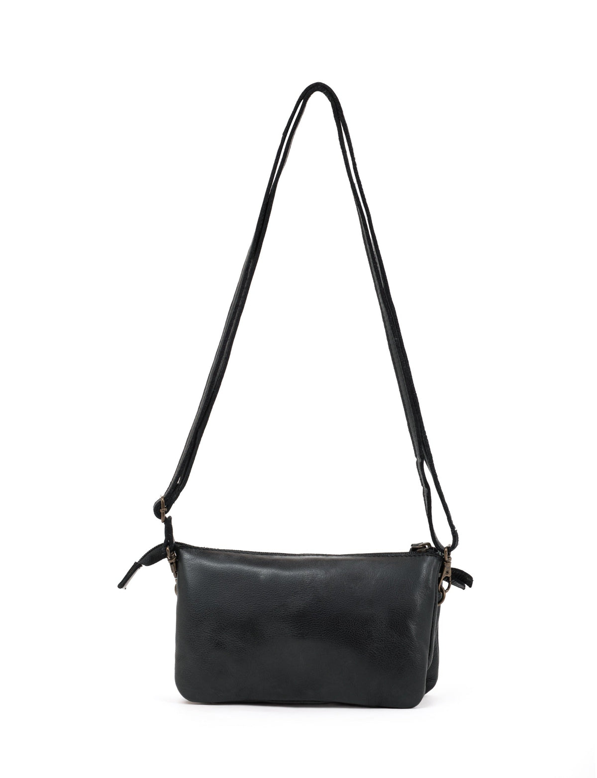 FITZROY STUDDED CROSS BODY BAG W/ ADJUSTABLE STRAP - BLACK