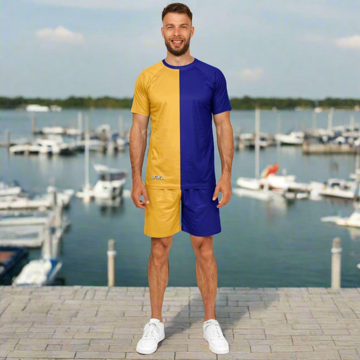 Maris Equi Signals "KILO" Nautical Theme Shorts And Top Set For Men