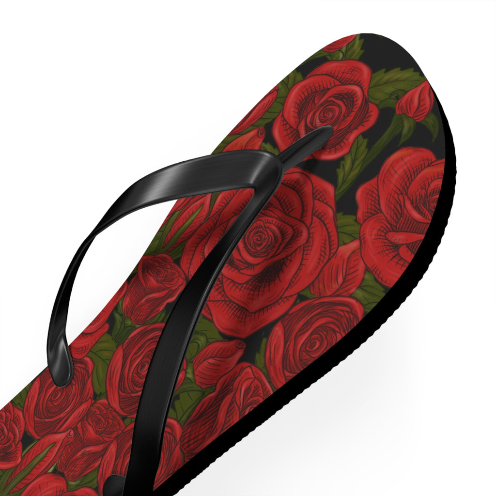 Maris Equi Men's Rozen Red Rose Flip-Flops