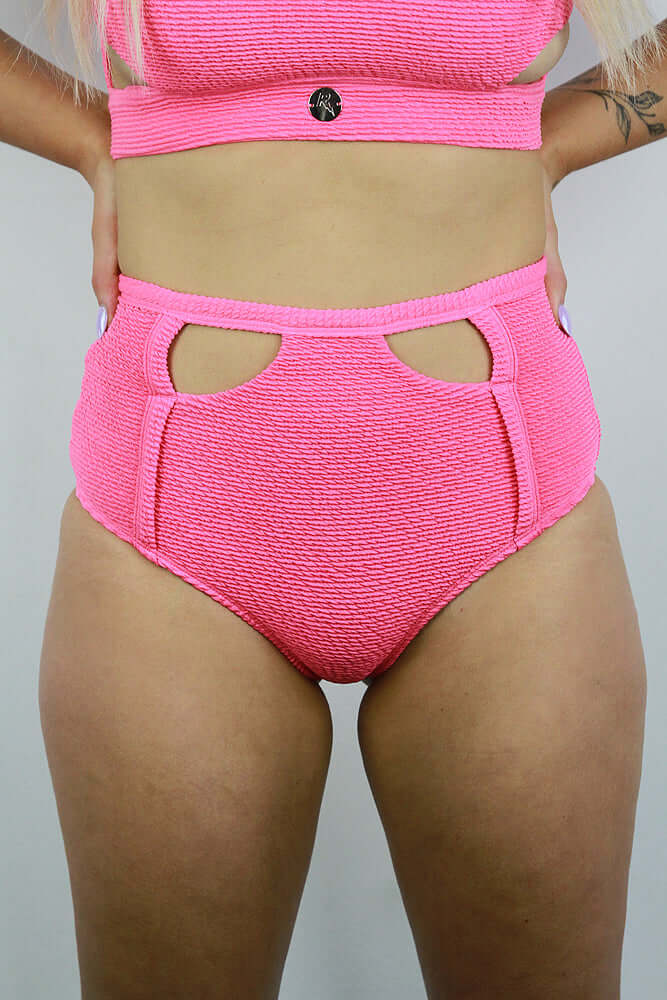 Lily Mid Waist Booty Shorts Pink | Pole Wear