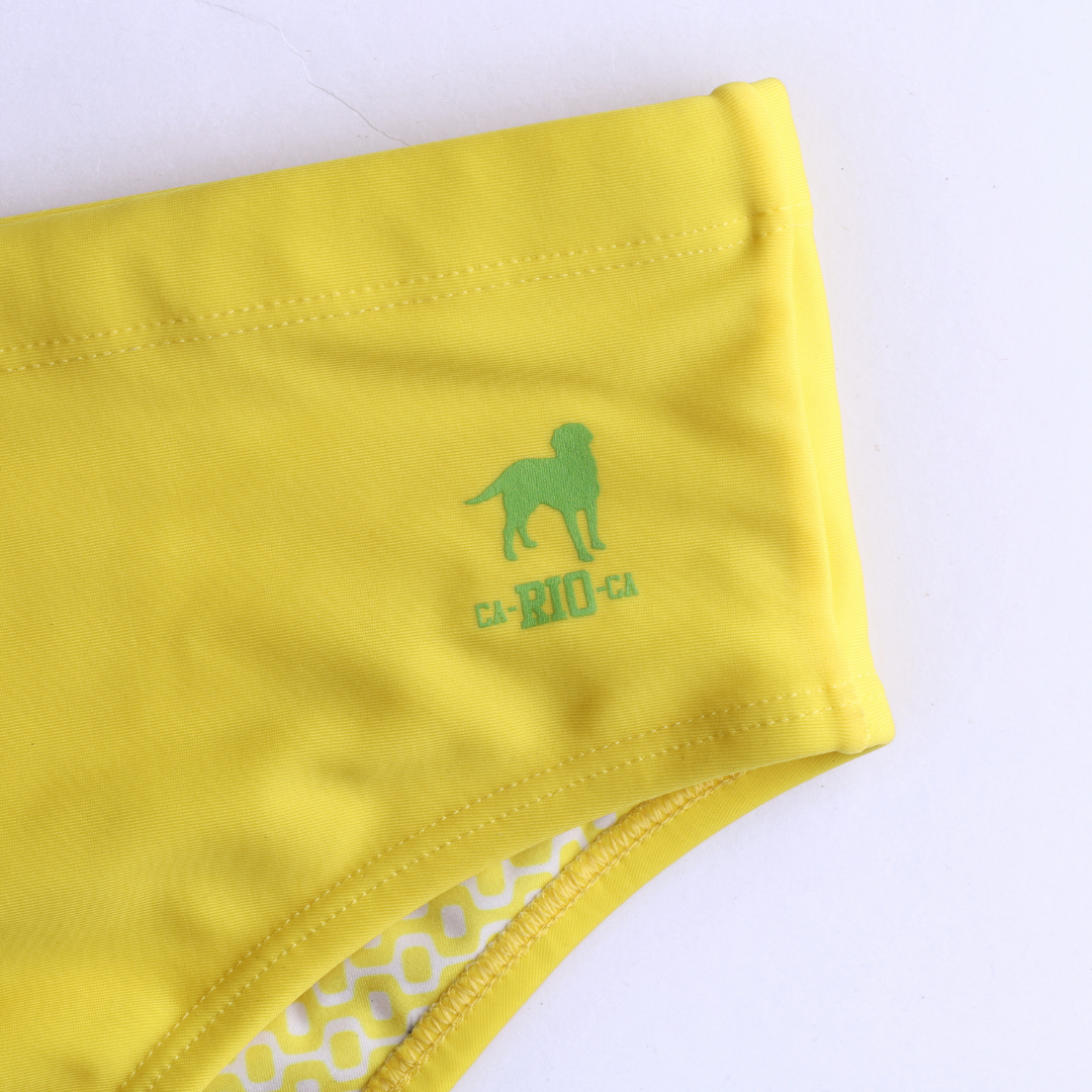CA-RIO-CA Lemonade Yellow solid Men's Swimming Sunga - Beachwear for Men