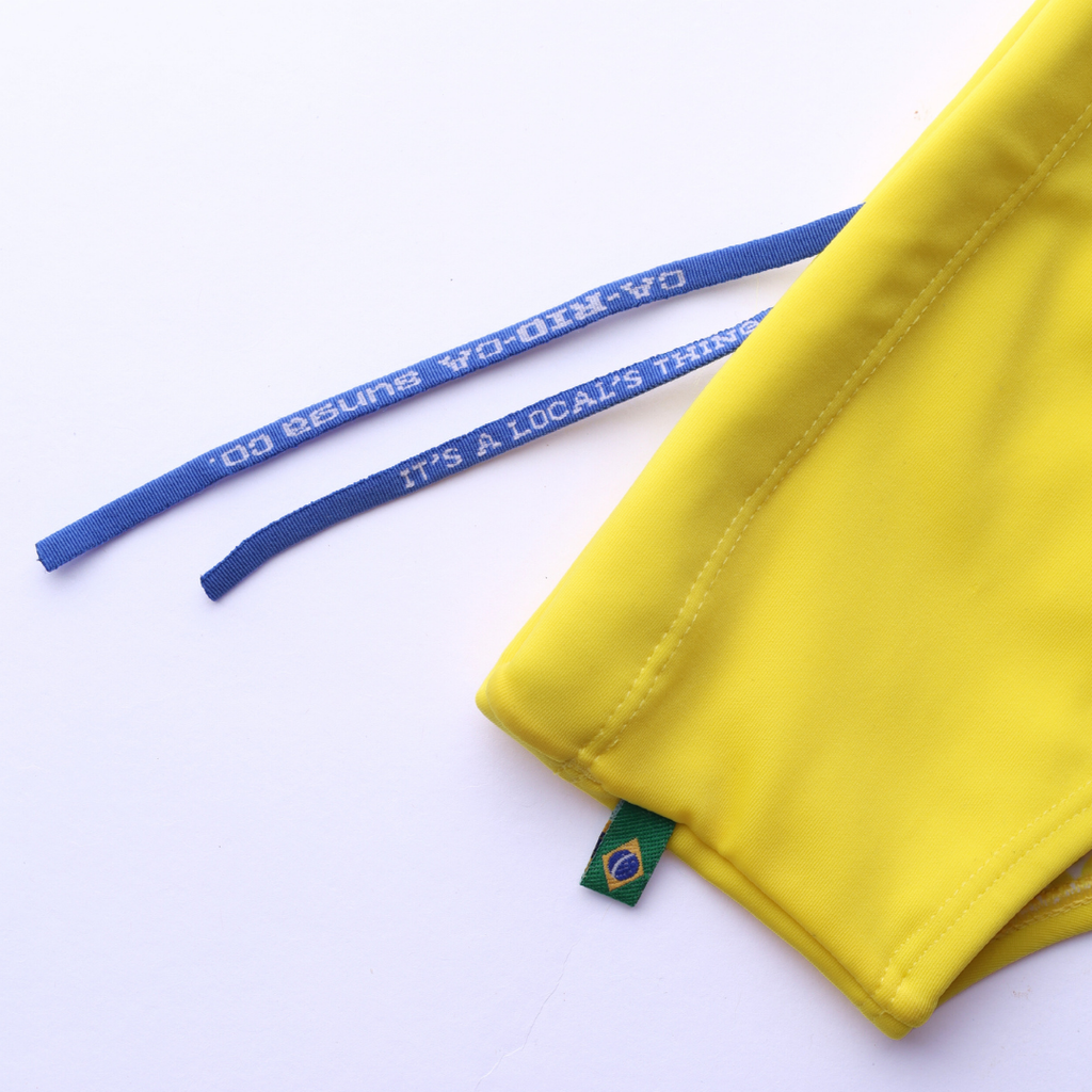 CA-RIO-CA Lemonade Yellow solid Men's Swimming Sunga - Beachwear for Men