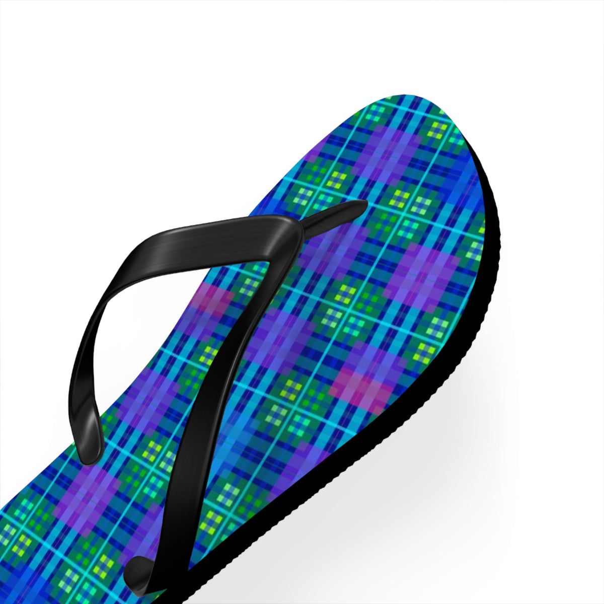 Maris Equi Men's Blue Tartan Flip-Flops