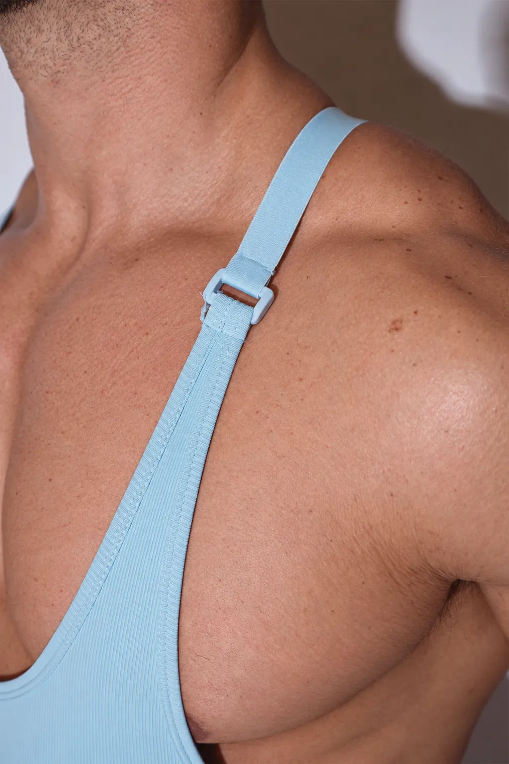 JJ Malibu Men's Wrestle Me Bodysuit - Icy Blue