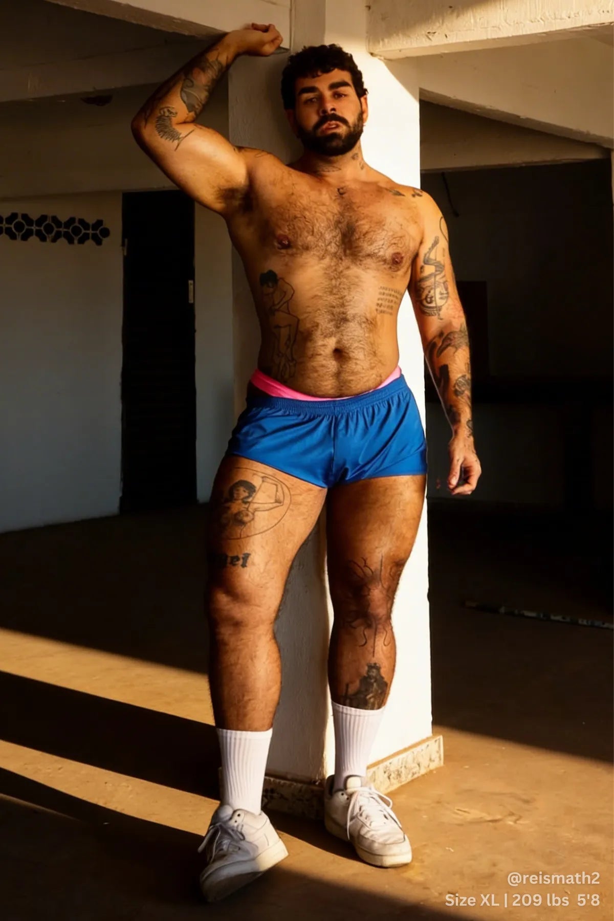 JJ Malibu Men's Stretch-It 2" Athletic Short Shorts - Royal Blue