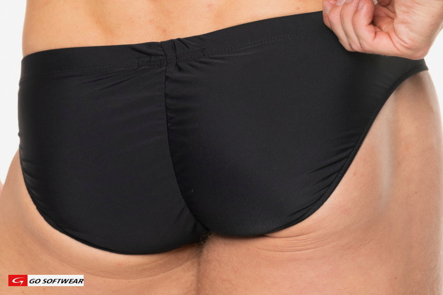 Go Softwear 4597 Men's Apollo 'Buns' Bikini Swim - Black