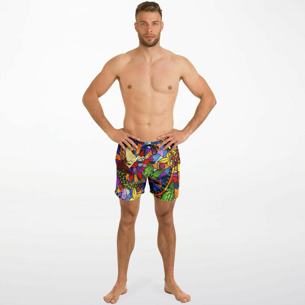 Maris Equi Stained Glass Seahorse Men's Swim Shorts