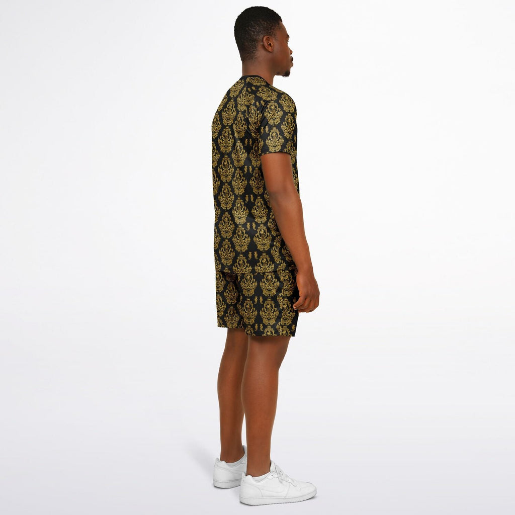Maris Equi Gold Baroque Men's Sport Shorts and Top Set