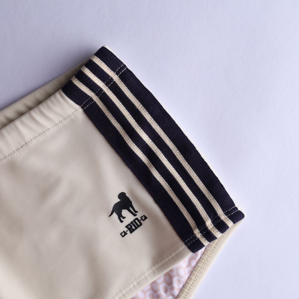 CA-RIO-CA Creme Sunga - Designer Swim Shorts