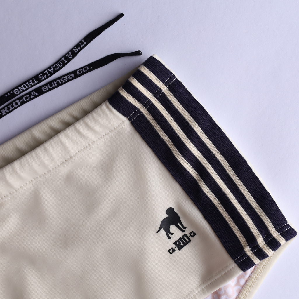 CA-RIO-CA Creme Sunga - Designer Swim Shorts