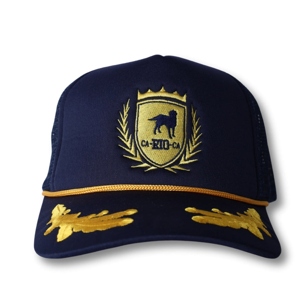 CA-RIO-CA NAVY CAPTAIN HAT with Oak Leaf Trucker Cap