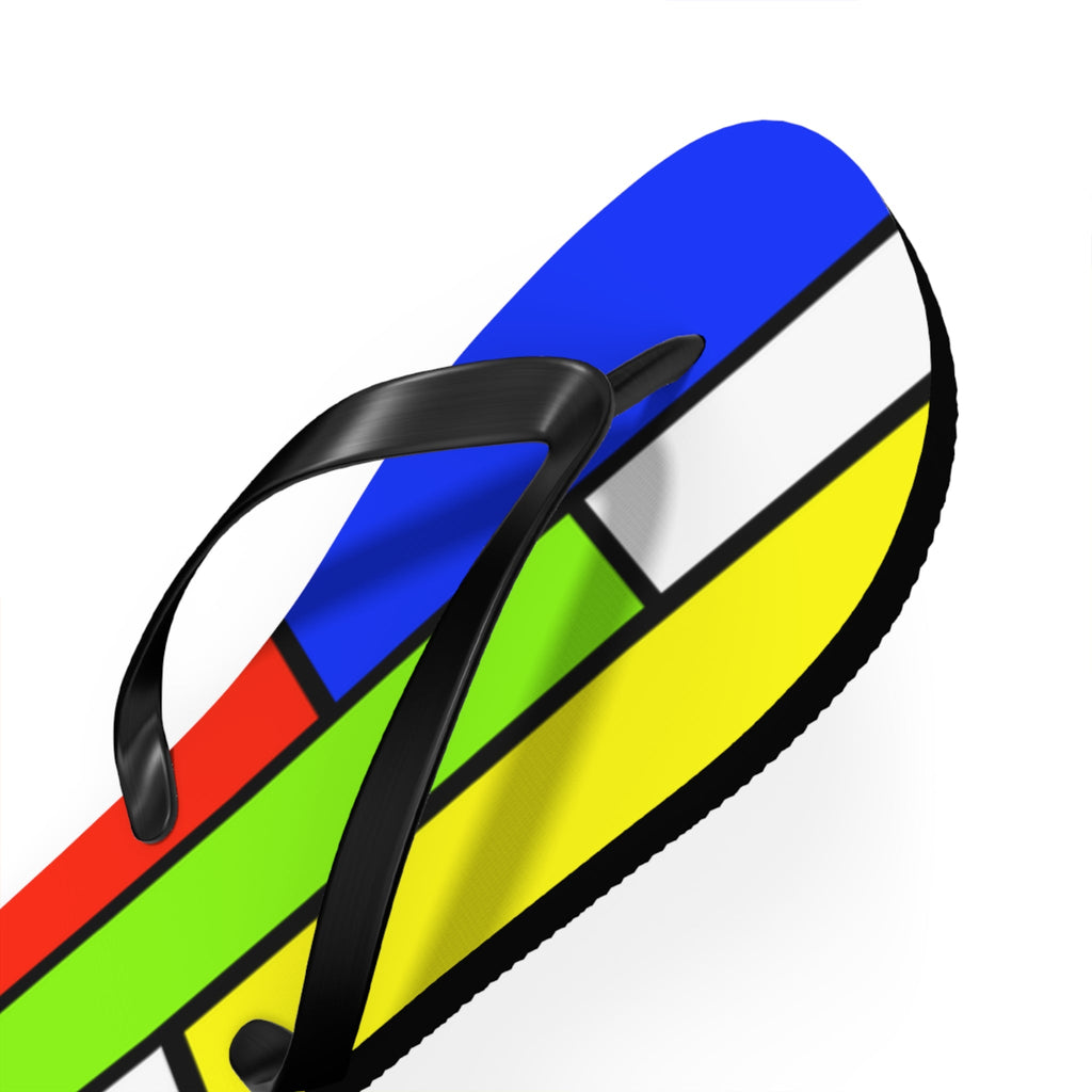 Maris Equi Men's ModRian Mondrian Inspired Flip-Flops