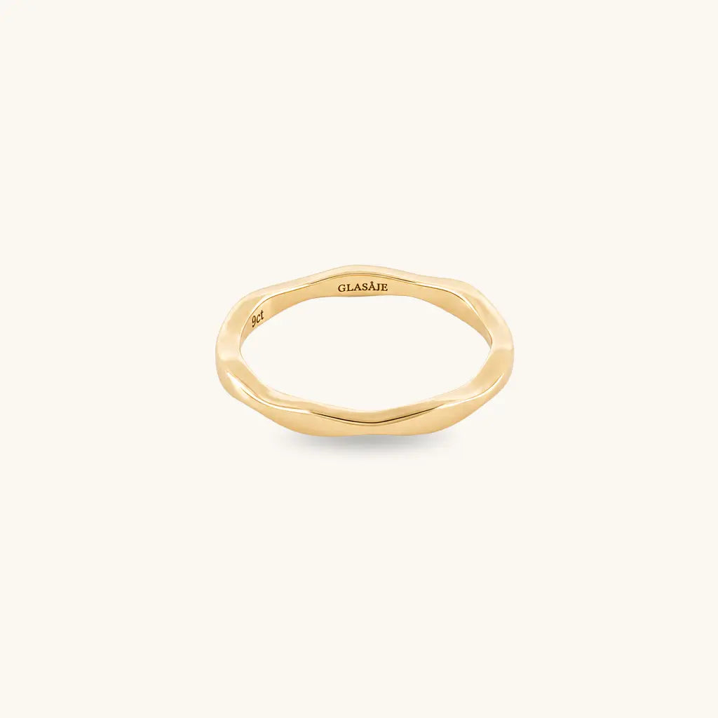 Ripple Stacking Ring | 9ct Solid Gold