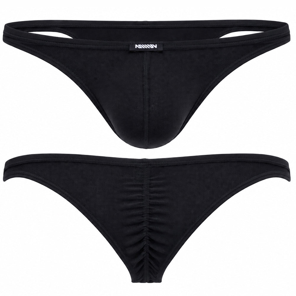 MetroMaleWear (M2W) Men's Fantasy Bikini Black Tulle 6116-50