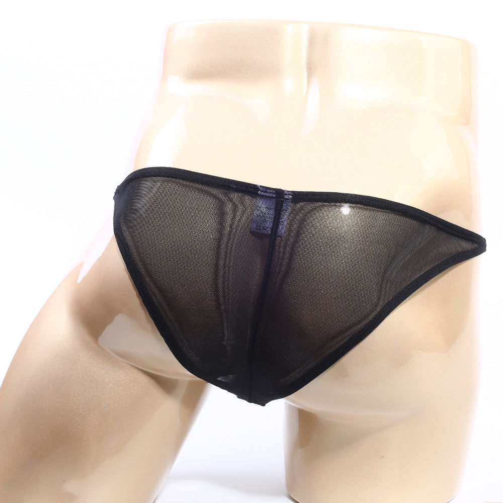 MetroMaleWear (M2W) Men's Fantasy Bikini Black Tulle 6116-50