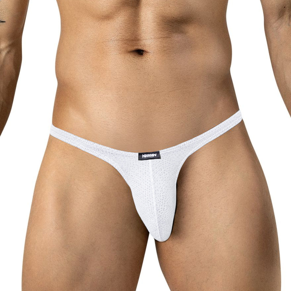 MetroMaleWear (M2W) Men's Sythia Thong White 6122-00