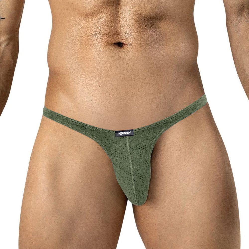 MetroMaleWear (M2W) Men's Sythia Thong Green 6122-26