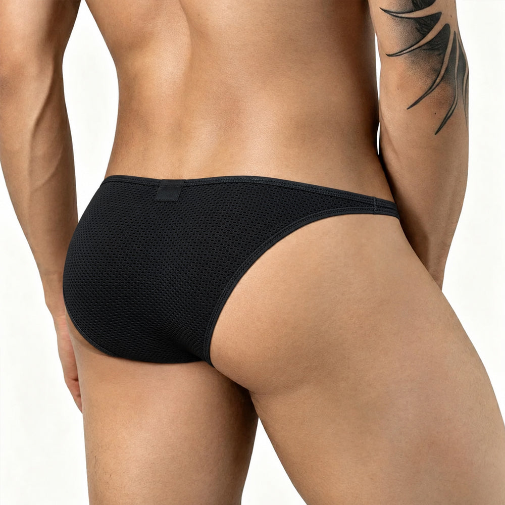 MetroMaleWear (M2W) Men's Sythia Bikini Black 6127-20