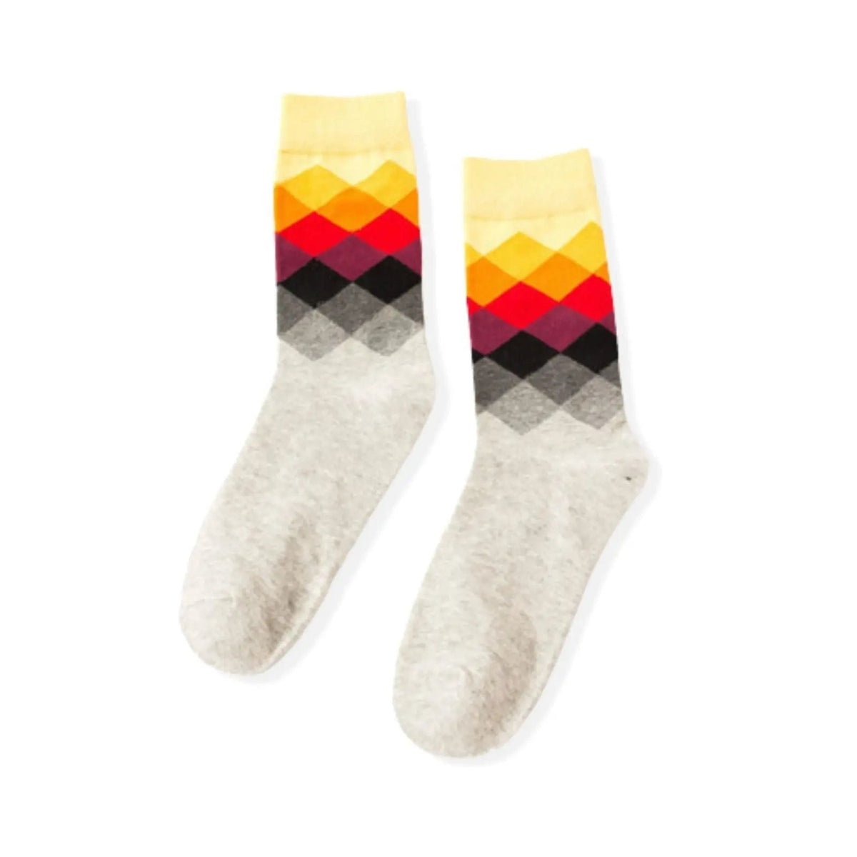Cotton Bland Mid Red Calf Socks Gift Box