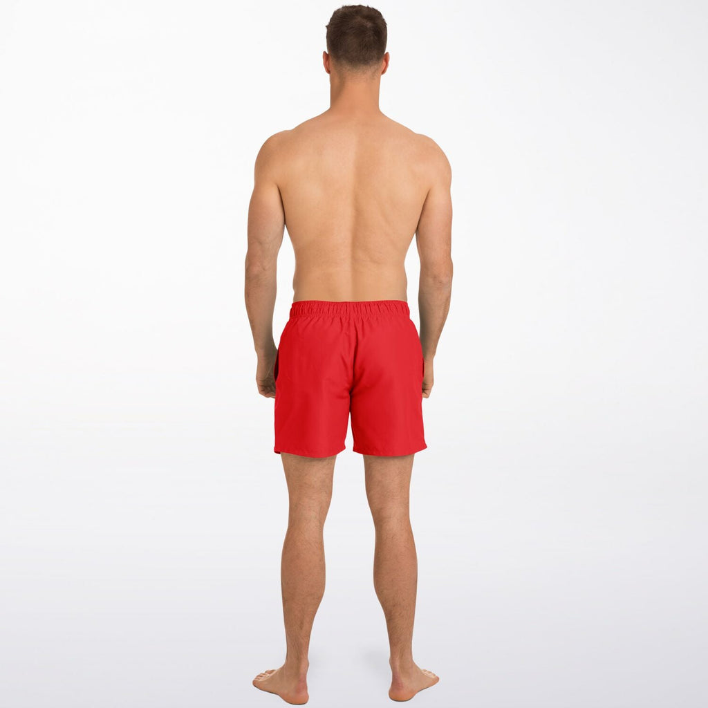 Maris Equi Hawkins Pool Life Guard Billy Costume Men's Mid-Length Swim Shorts