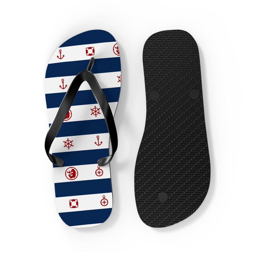 Maris Equi Men's Nautical Print Flip-Flops