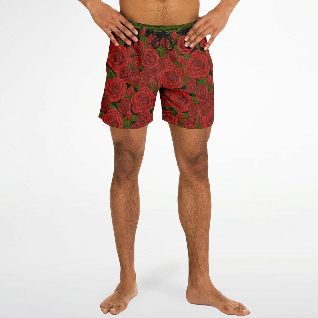 Maris Equi Rozen Red Rose Men's Swim Shorts