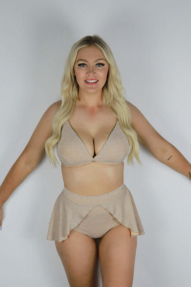 Glitteratti High Waist Skort Ivory