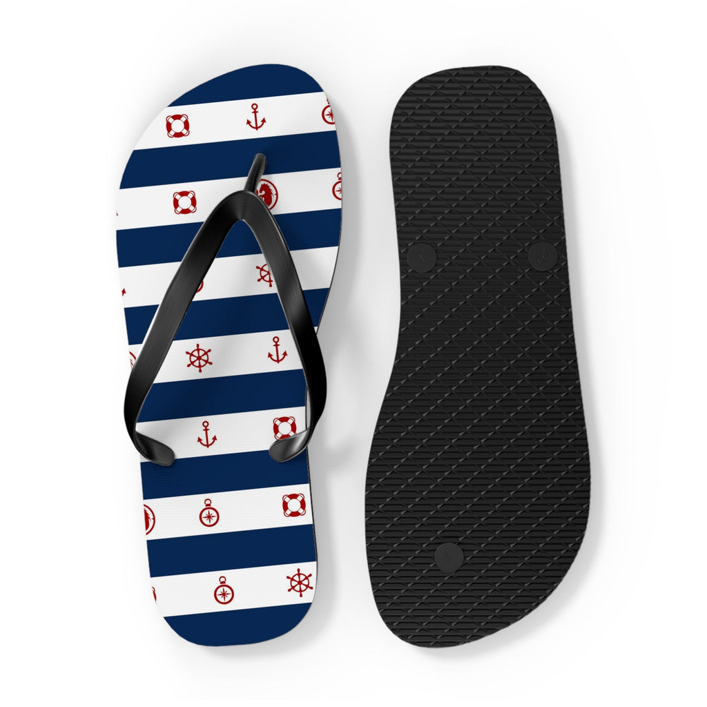 Maris Equi Men's Nautical Print Flip-Flops