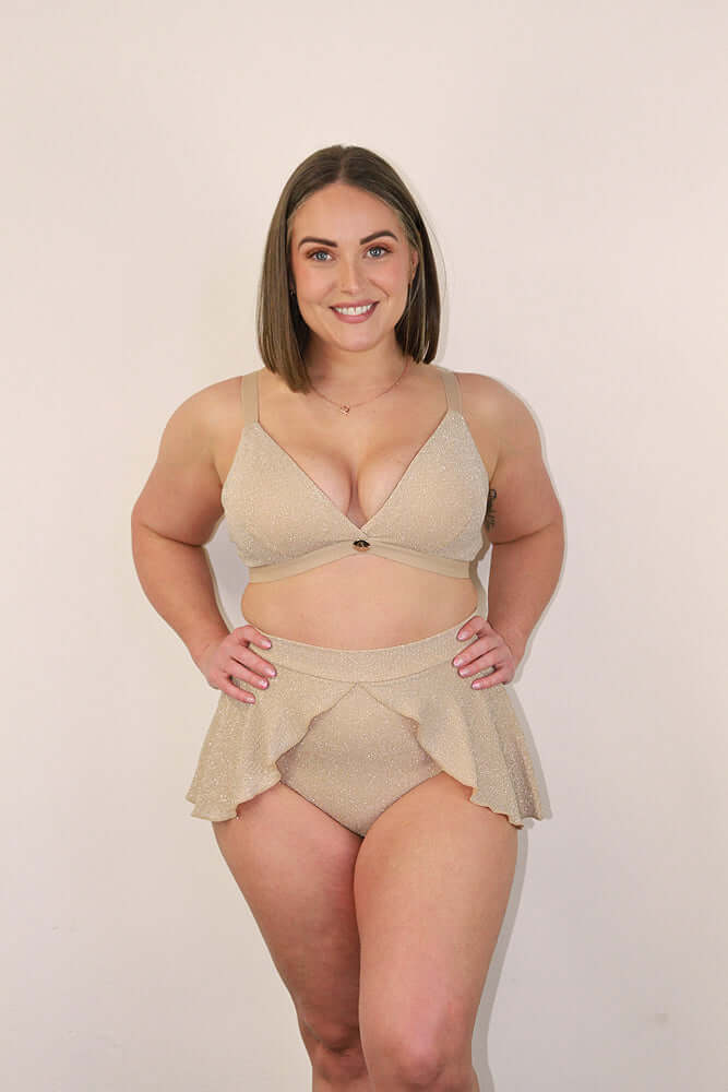 Glitteratti Plunge Bra Ivory