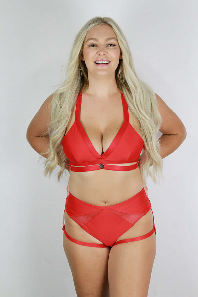 Yasmin Low Waist Booty Short RED | Pole Wear