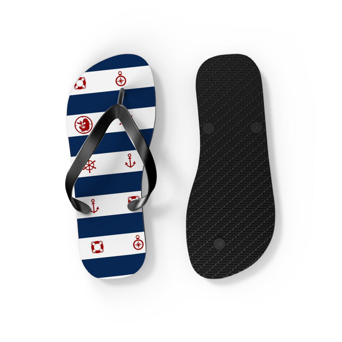Maris Equi Men's Nautical Print Flip-Flops