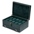 Wolf British Racing Green 10P W Draw Watch Box