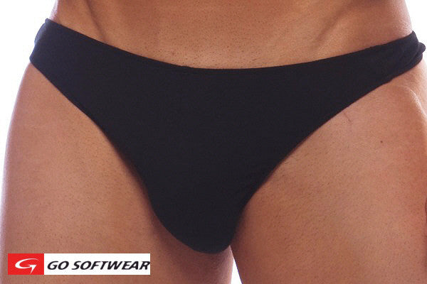Go Softwear 2059 Men's Cock Ring Thong - Black
