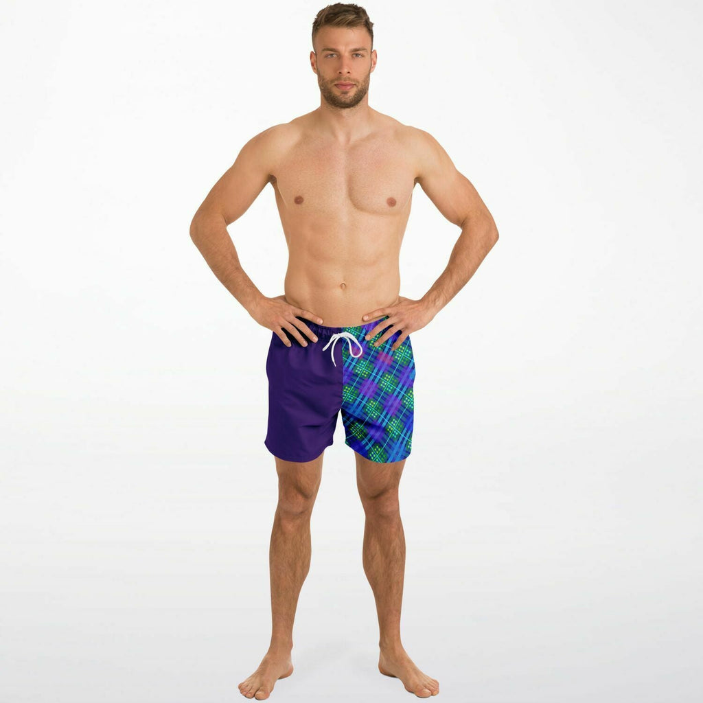 Maris Equi Blue Tartan Men's Swim Shorts