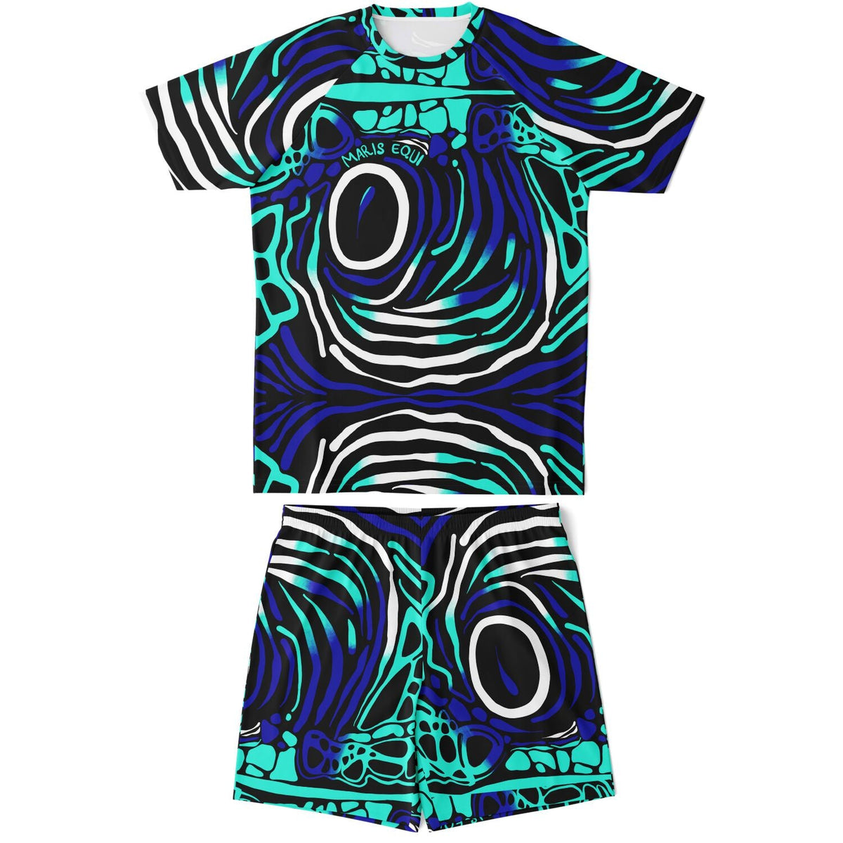 Maris Equi Angelfish Print Shorts And Top Set For Men