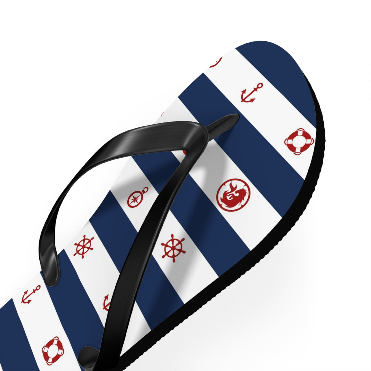 Maris Equi Men's Nautical Print Flip-Flops